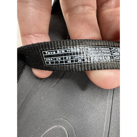 Teva Ascona Flip Flop Slide Sandals in Black Size 9 - Picture 4 of 7